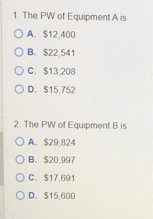 Solved A factory manager is considering the purchase of one | Chegg.com