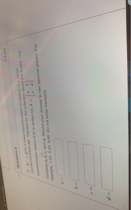 Solved Duo - Retransformation of rotation of a vector we 50 | Chegg.com