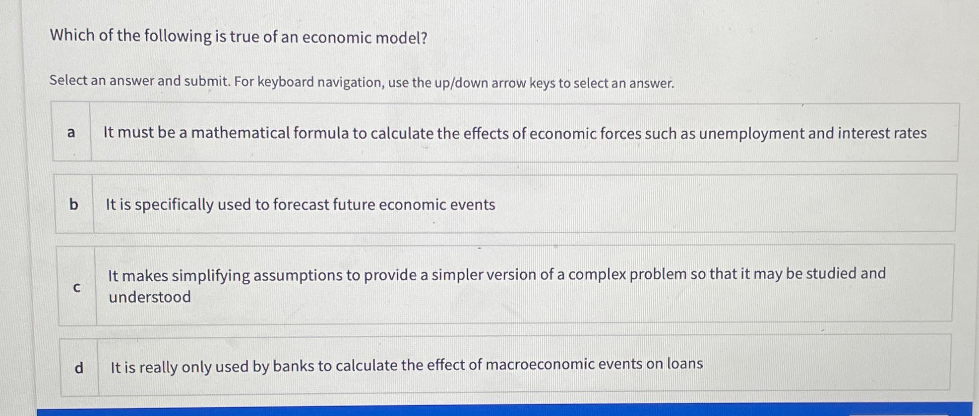 Solved Which of the following is true of an economic | Chegg.com