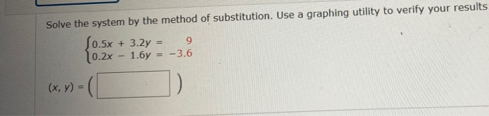 Solved Solve the system by the method of substitution. Use a | Chegg.com