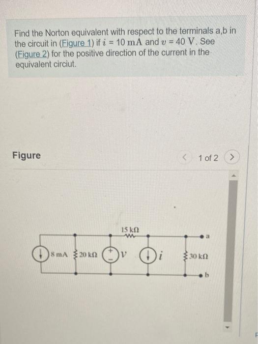 Solved Find The Norton Equivalent With Respect To The | Chegg.com