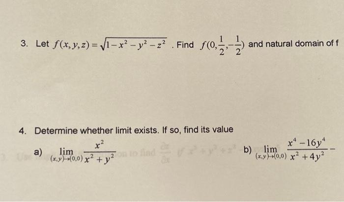 Solved 3 Let ƒ X Y Z √1 X² − Y² 2² Find F 0 1 2