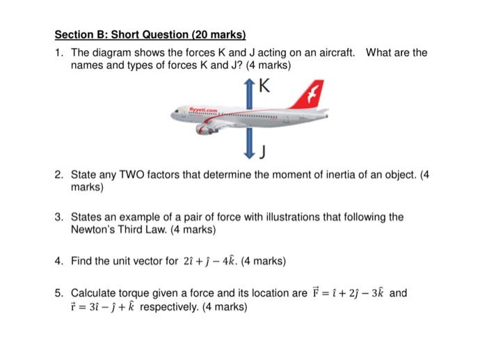 Solved Section B: Short Question (20 marks) 1. The diagram | Chegg.com