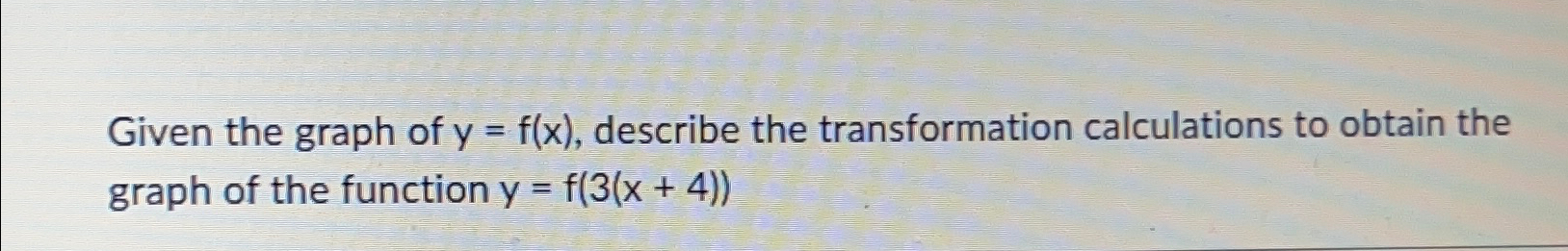 Solved Given the graph of y=f(x), ﻿describe the | Chegg.com