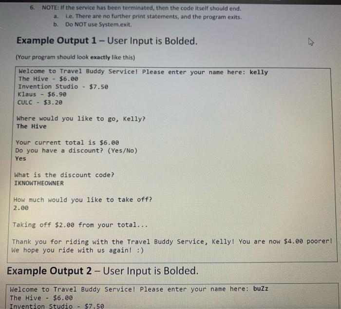 Solved Solution Description Create a TravelBuddy.java file | Chegg.com