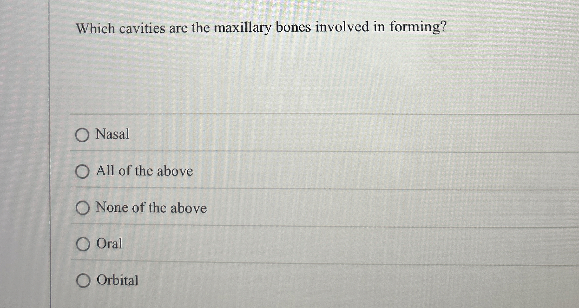 Solved Which cavities are the maxillary bones involved in