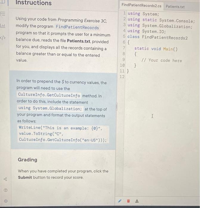 Solved Using your code from Programming Exercise 3C. modify | Chegg.com