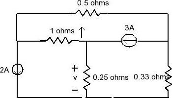 Solved Using node voltage analysis in the circuit, find the | Chegg.com