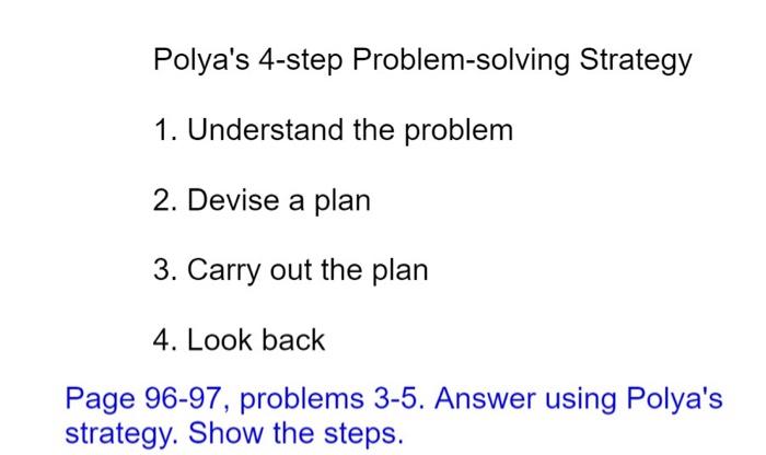 student polya problem solving examples