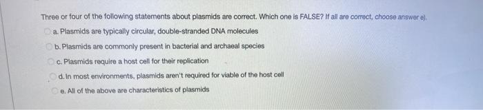 Solved Which of the following statements about endospores is | Chegg.com