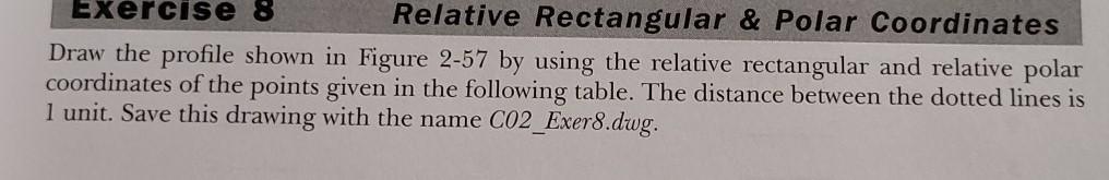 Solved Exercise 8 Relative Rectangular & Polar Coordinates | Chegg.com