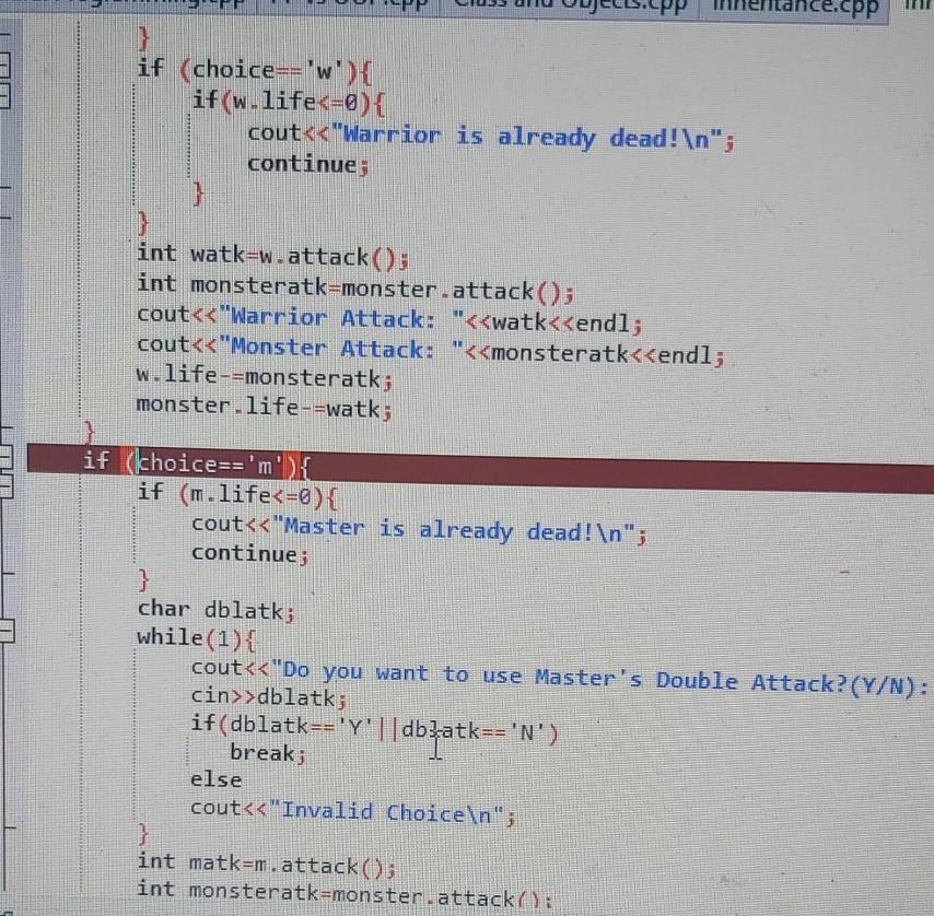 Solved ice.cpp if (choice=='w'){ if(w.life