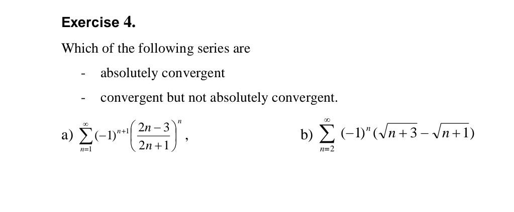 Solved Which Of The Following Series Are Absolutely Chegg Solved Which Of The Following Series Are Absolutely Chegg