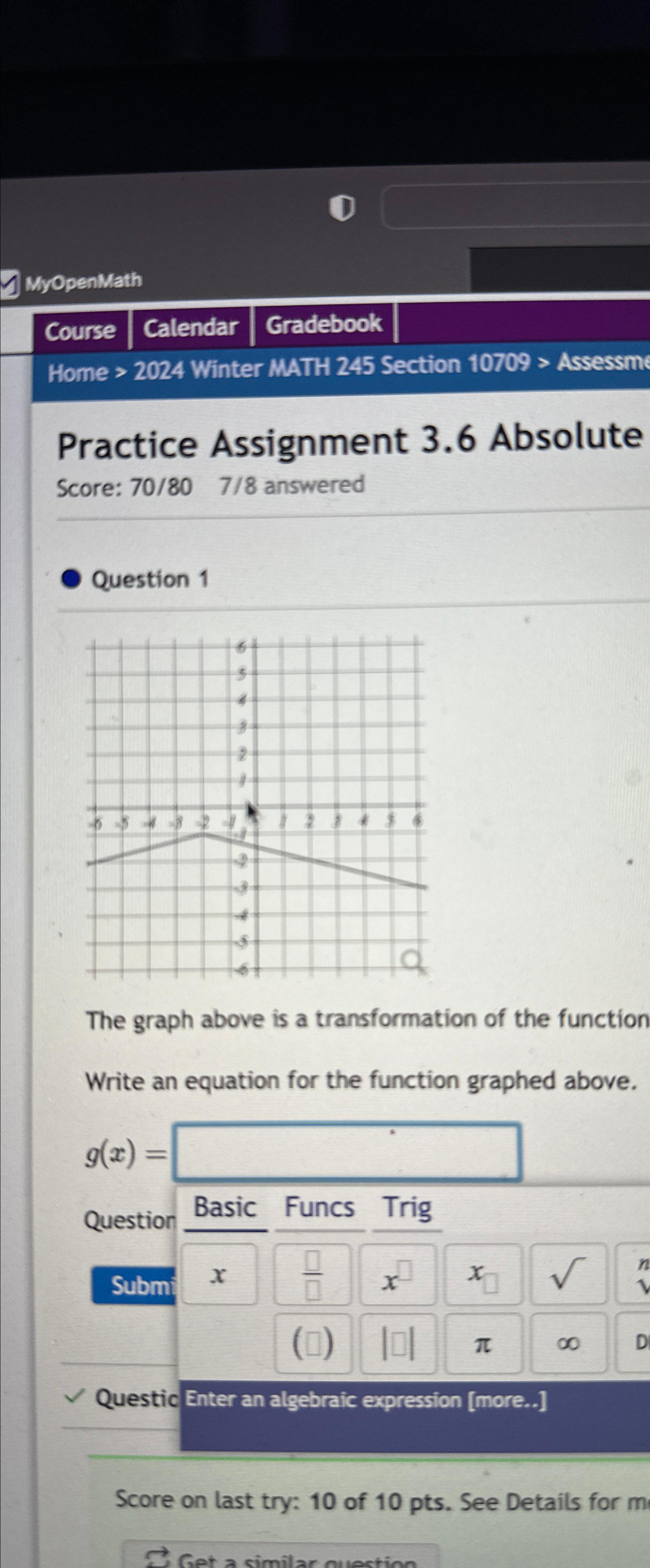 Solved MyOpenNath\\nCourse\\nCalendar\\nGradebook\\nHome | Chegg.com