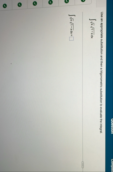 Solved Use an appropriate substitution and then a | Chegg.com