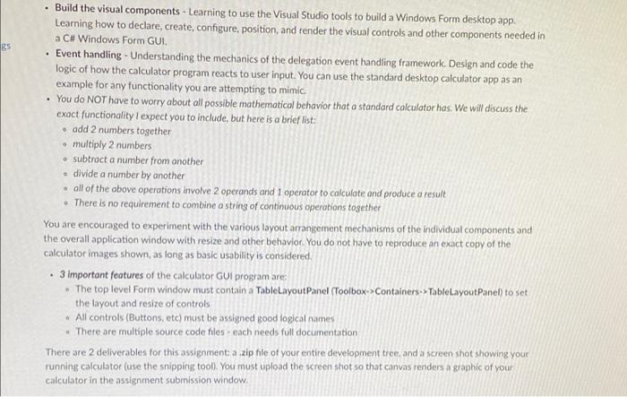 Solved BS Build the visual components - Learning to use the | Chegg.com