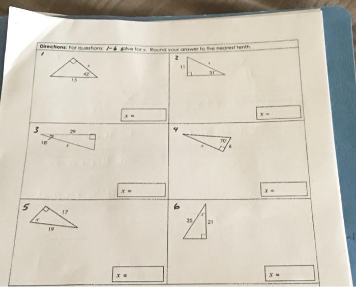 Solved solve for x round your answer to the nearest tenth | Chegg.com
