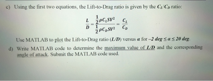 Solved Problem 8: Lift and Drag on Airfoil The following | Chegg.com