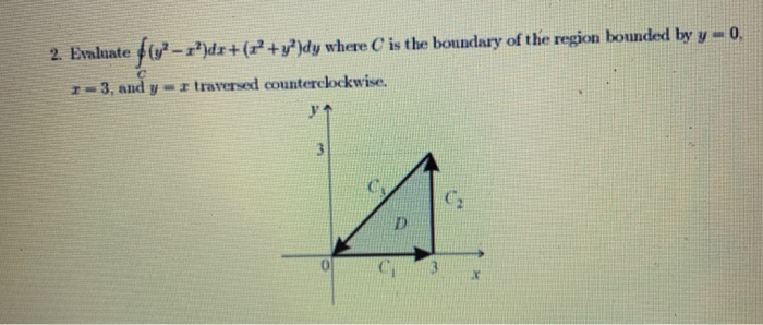 Solved 1 Verify Green S Theorem For F S Y Dx N A Chegg Com