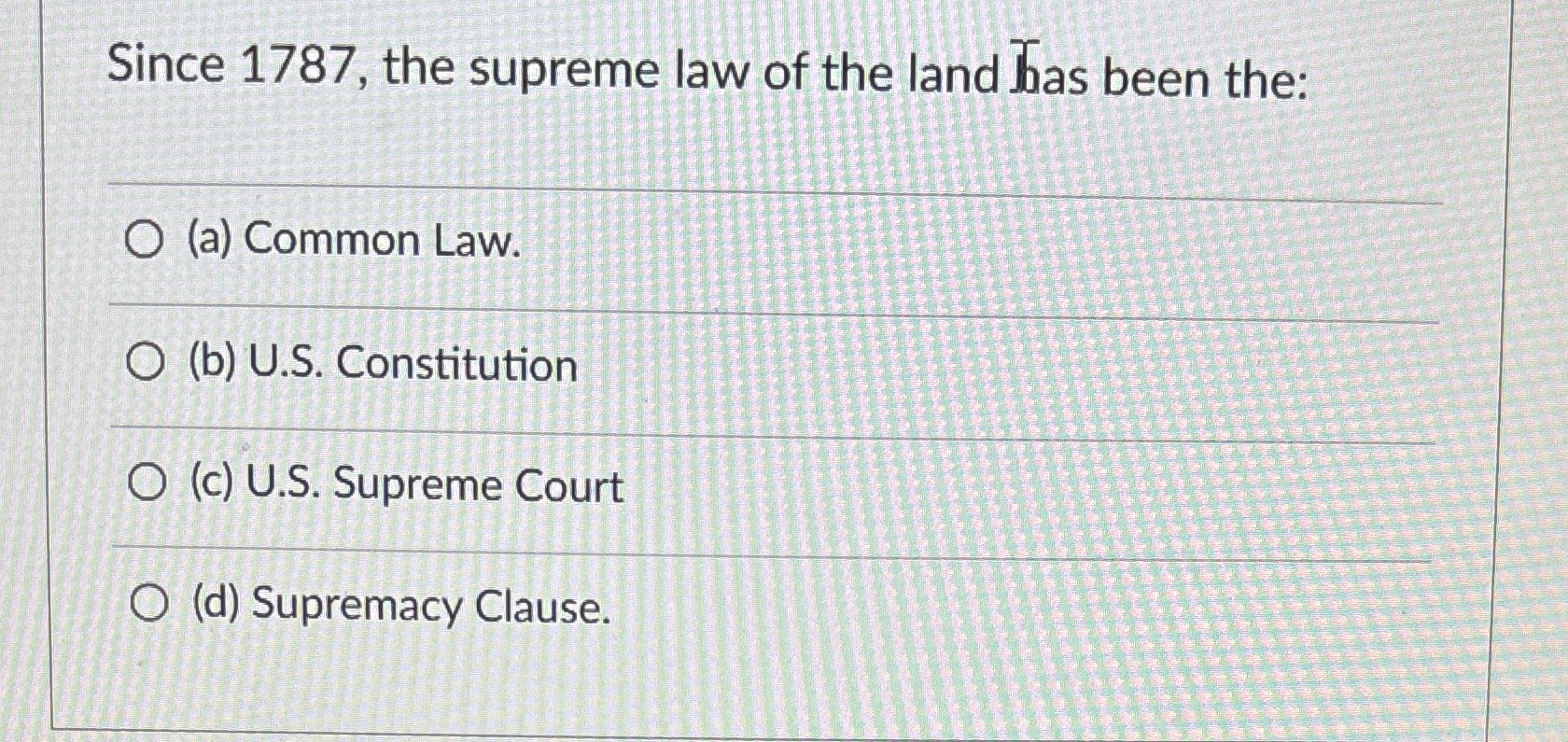 Supreme law of the land outlet clause