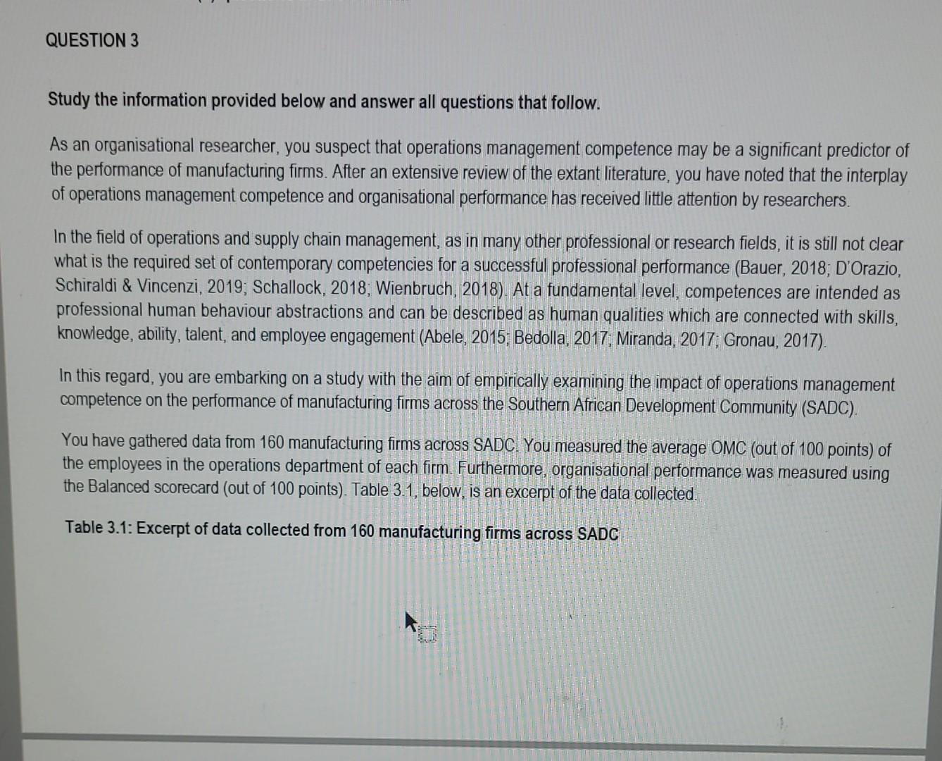 Solved Study the information provided below and answer all | Chegg.com