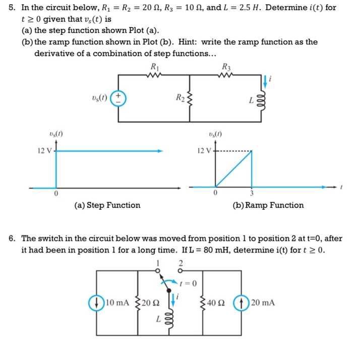 Step Function Vs Ramp Function Solved 5. In the circuit below, R1 = R2 = 2012, R3 = 1012, | Chegg.com