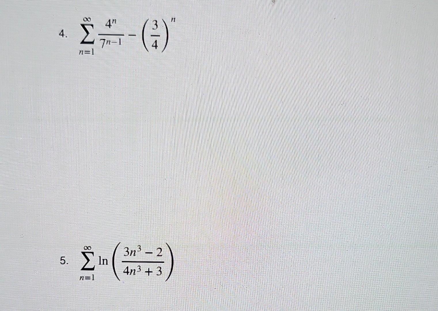 Solved 6. ∑n=1∞n3+12en Page 2 of 3 Math 162 7. | Chegg.com