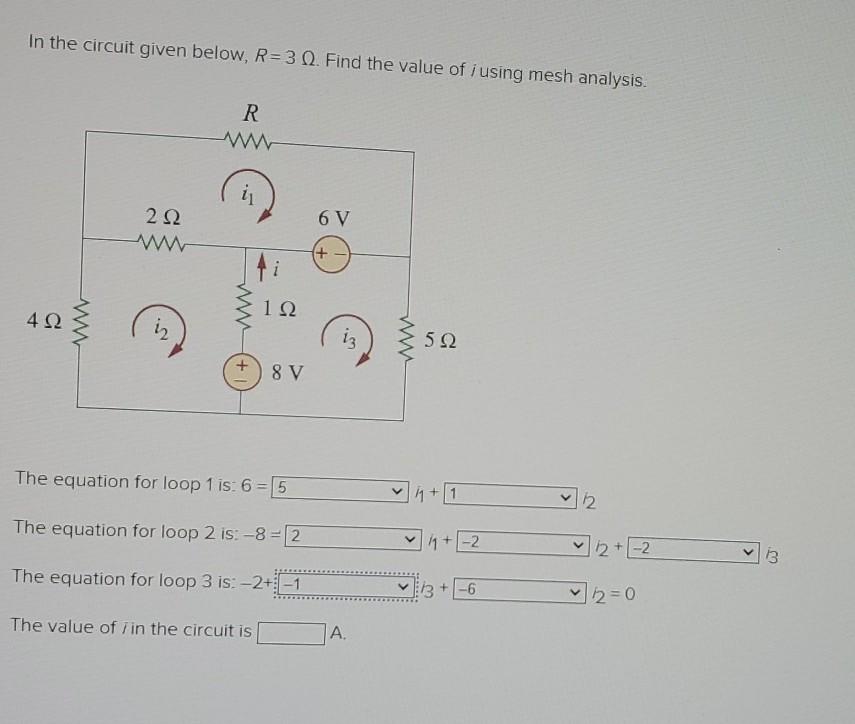 Solved In the circuit given below, R=31. Find the value of i | Chegg.com