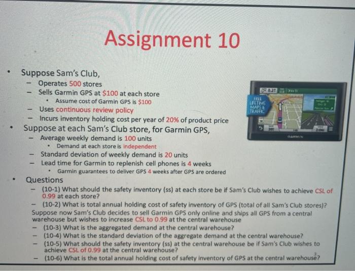 Assignment 10 . LIM MAPS . . Suppose Sam s Club Chegg