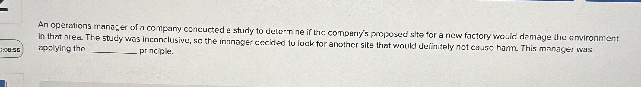 Solved An operations manager of a company conducted a study | Chegg.com