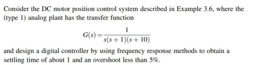 Solved Consider the DC motor position control system | Chegg.com