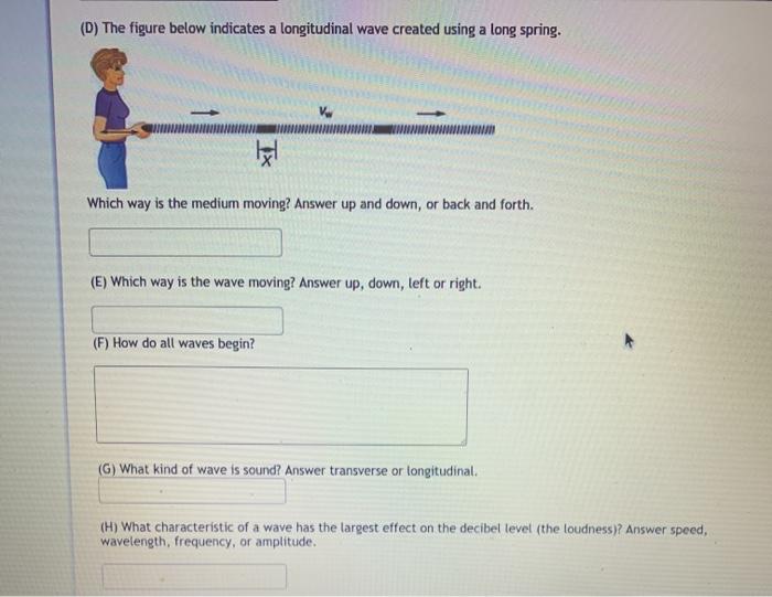 Solved (A) The figure below indicates a transverse wave | Chegg.com