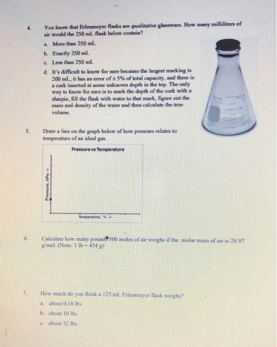Solved You know that Erlenmeyer flasks are qualitative