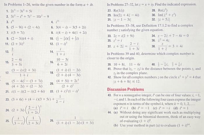 Solved In Problems 1-26, write the given number in the form | Chegg.com