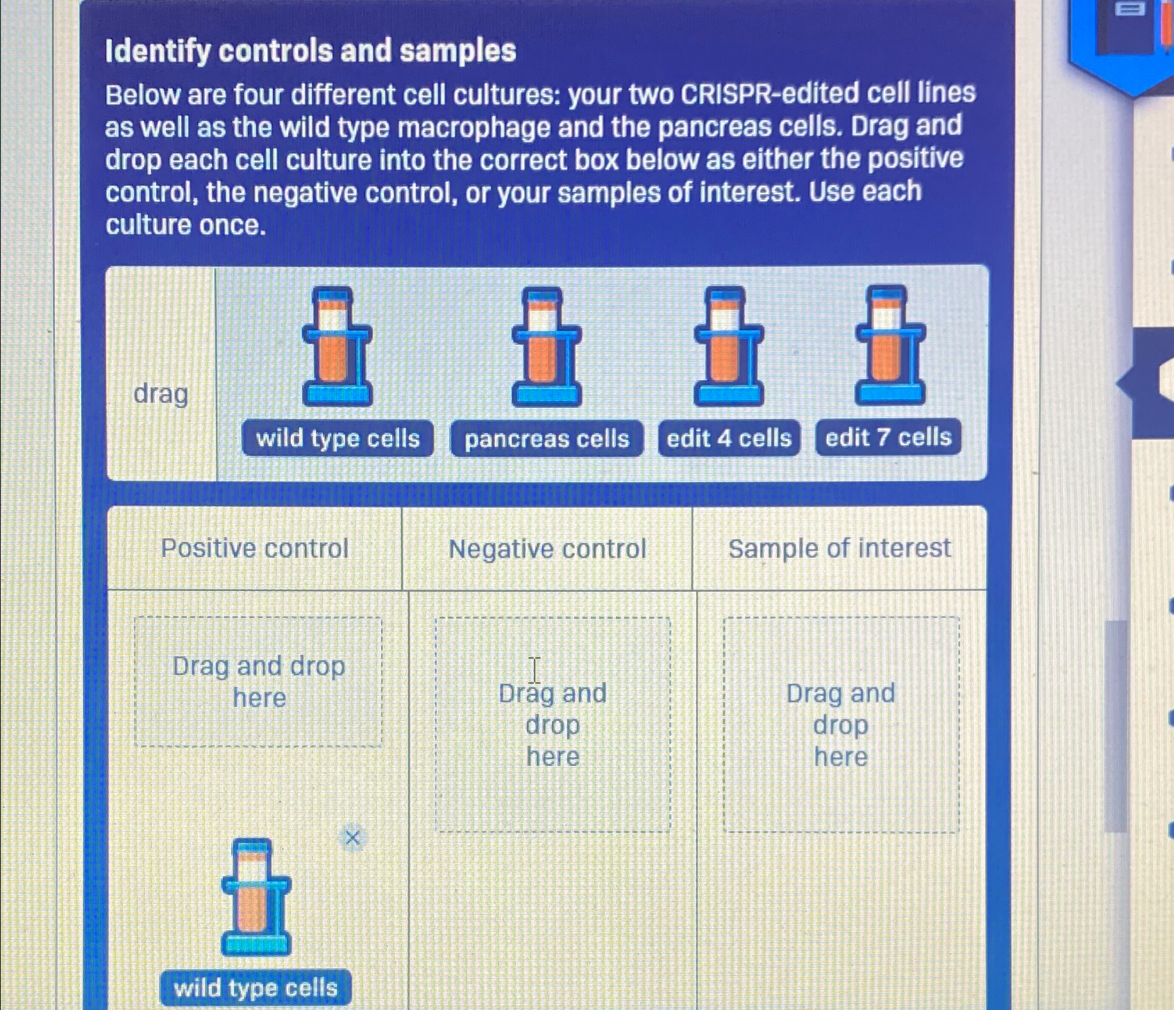 Solved Identify controls and samplesBelow are four different | Chegg.com