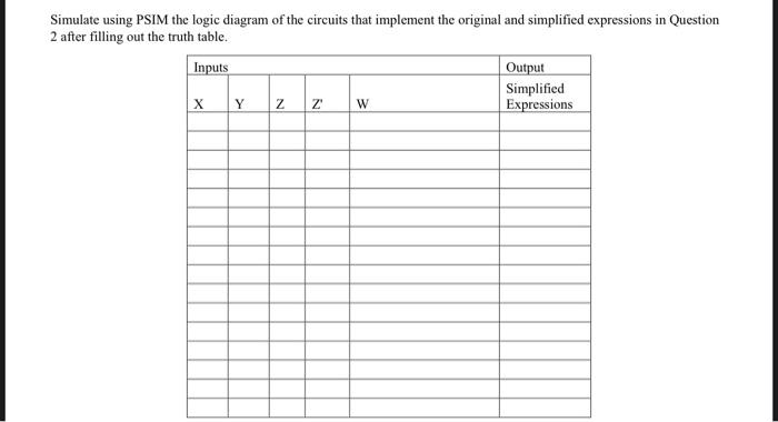 Simulate Using Psim The Logic Diagram Of The Circuits 