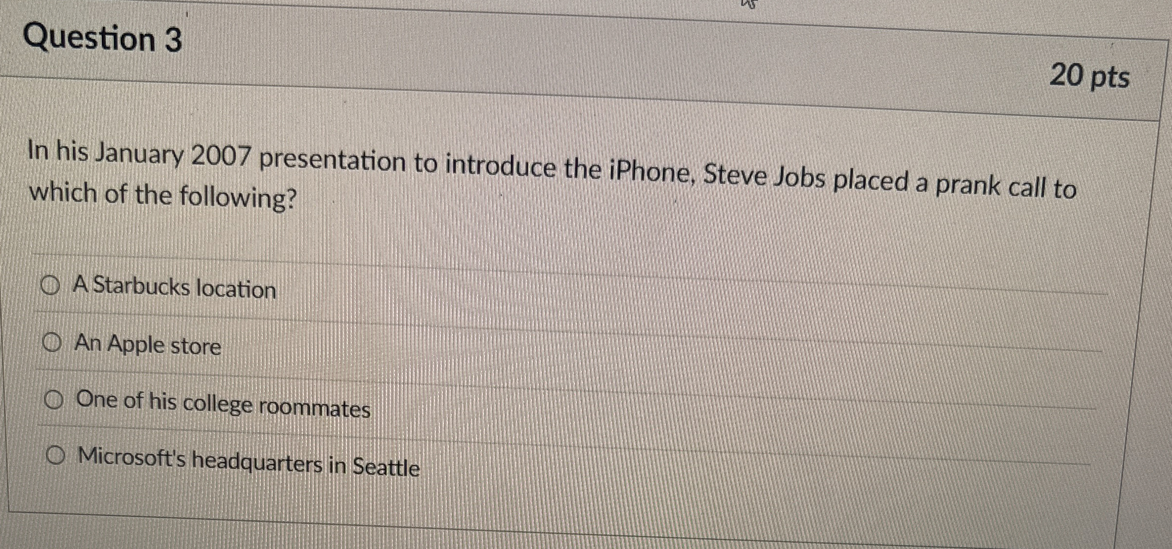 Solved Question 320 ﻿ptsIn his January 2007 ﻿presentation to