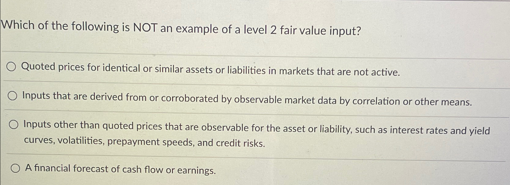 Solved Which of the following is NOT an example of a level 2