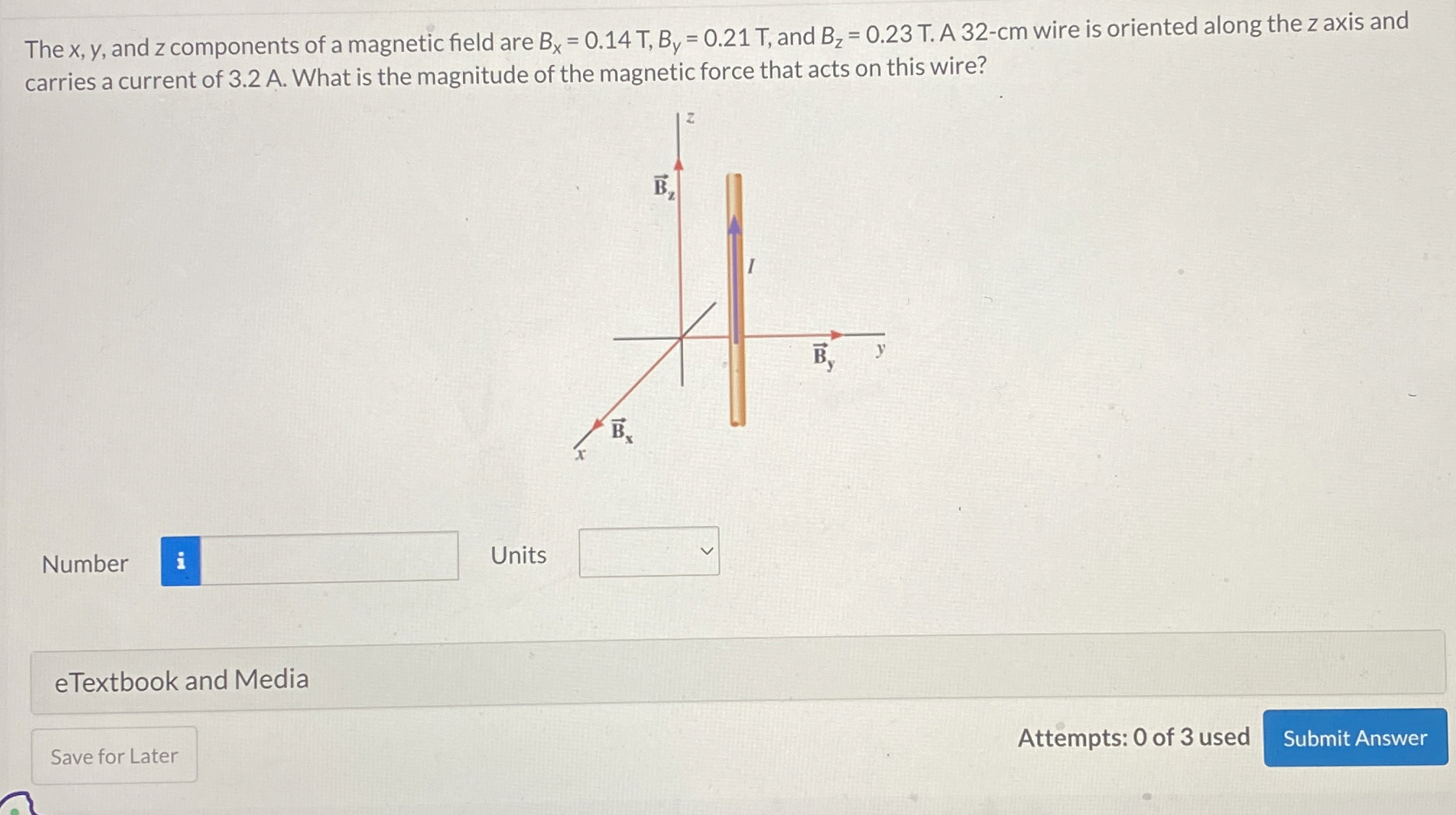 Solved The x,y, ﻿and z ﻿components of a magnetic field are | Chegg.com