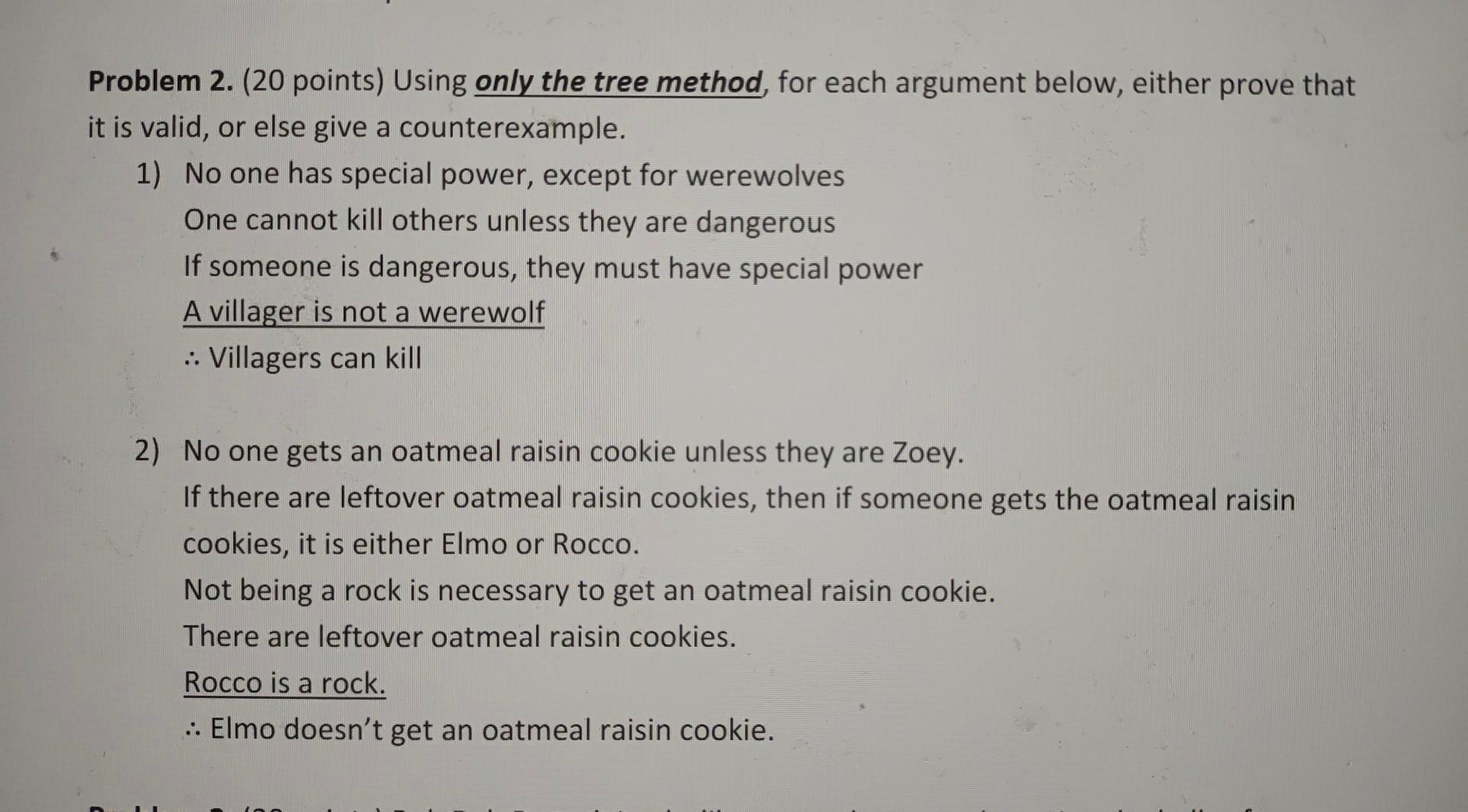 Solved Problem 2. (20 points) Using only the tree method, | Chegg.com