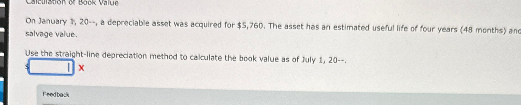 On January 1, 20--, ﻿a depreciable asset was acquired | Chegg.com