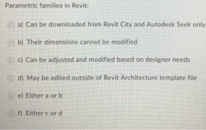 Solved Parametric Families In Revit A Can Be Downloaded