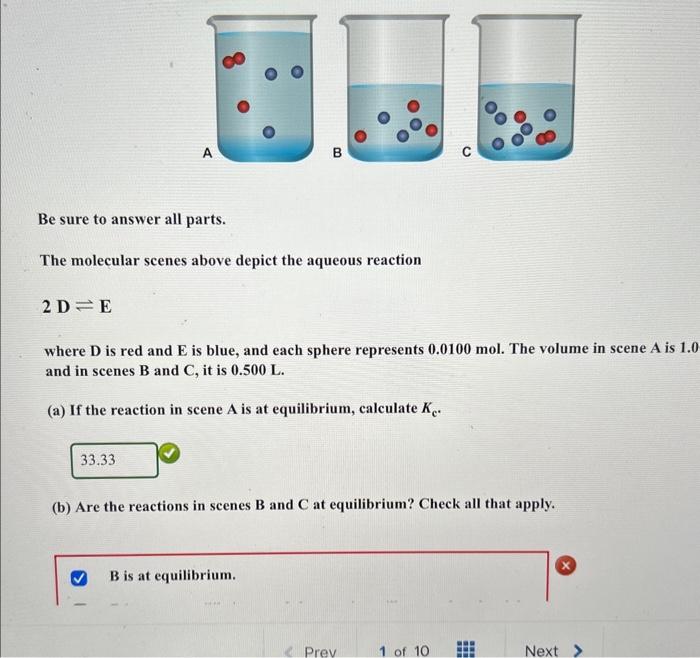 Solved PART B PLEASE(The Answer Is Not B At Equilibrium And | Chegg.com