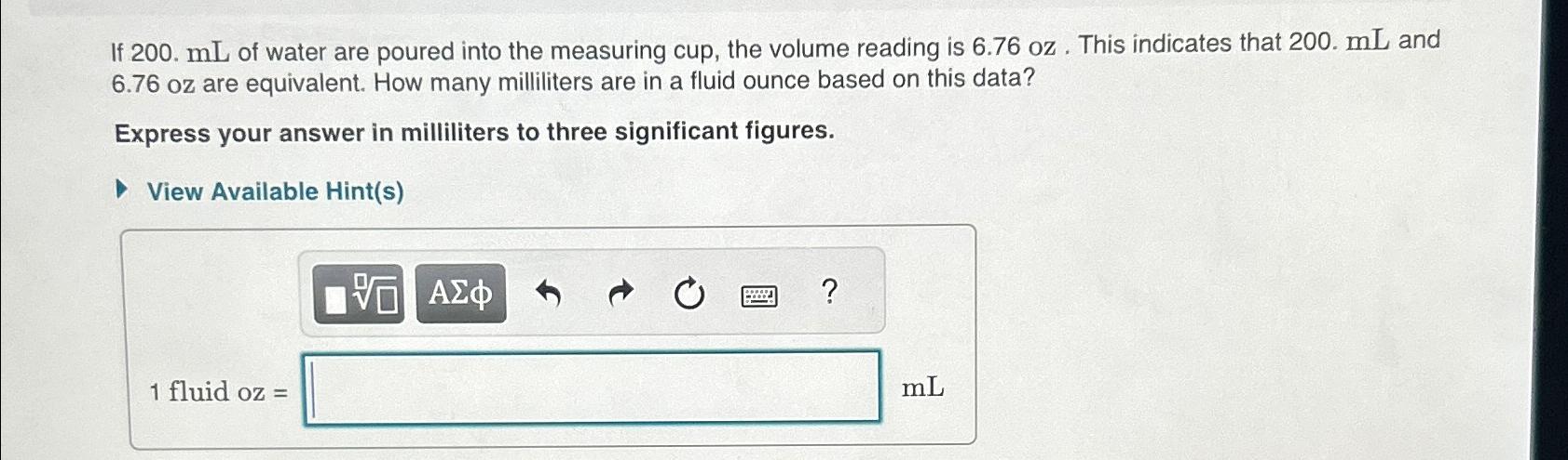 200 ml outlet in fluid ounces