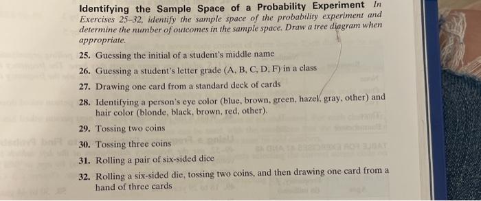 Solved Identifying the Sample Space of a Probability | Chegg.com