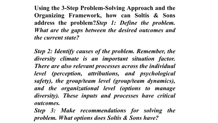 the 3 step problem solving approach