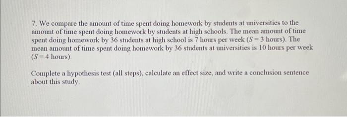 time spent on homework and school pressure