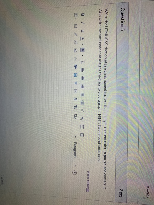Solved Question 4 Write the code to create a heading level 3 | Chegg.com