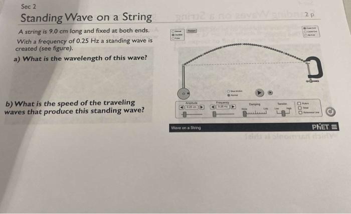 Solved A string is 9.0 cm long and fixed at both ends. With | Chegg.com