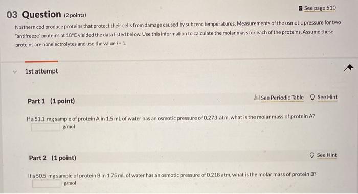 Solved 03 Question (2 points) See page 510 Northern cod | Chegg.com